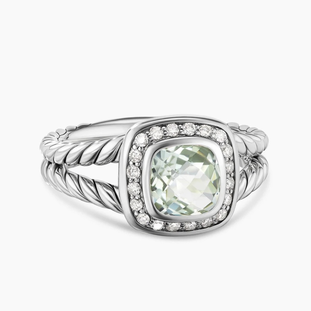 David Yurman, The Albion Collection, Prasiolite stone, size 5.